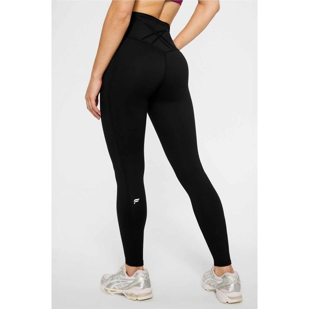 Fabletics Boost Powerhold High-Waisted Leggings Lattice Back Black Size Medium
